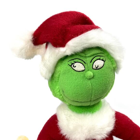 Vintage Grinch with suit pockets and Max plush dolls Dr Seuss for Hallmark Cards - Picture 2 of 5